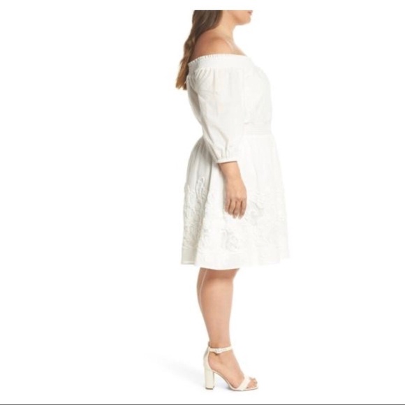 Chelsea28 off the shoulder peasant shift dress - Picture 3 of 6